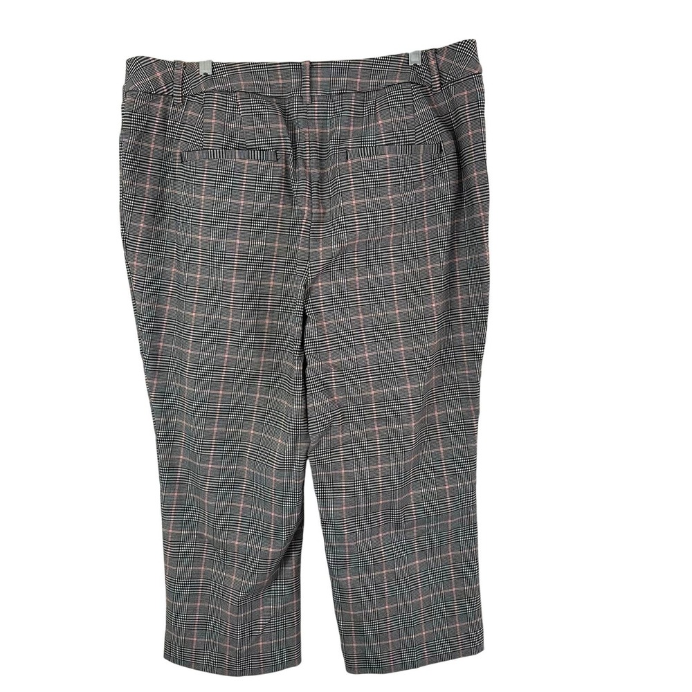 Lane Bryant Cropped Pants Plaid Womens Size 18 Pockets Preppy Academia Office - Picture 4 of 6